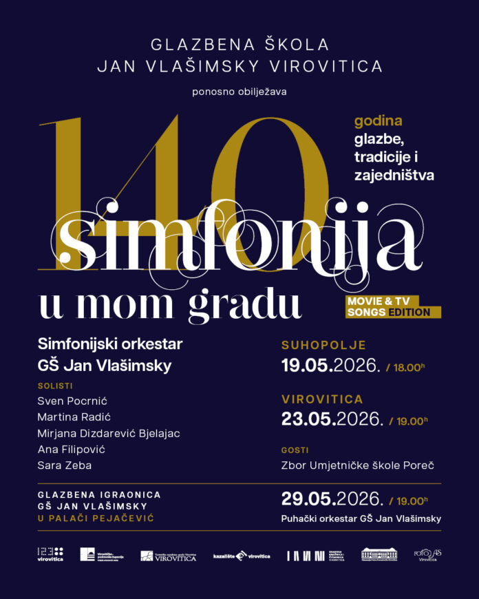 GLAZBENA SKOLA JAN VLASIMSKY - SIMFONIJA U MOM GRADU 2026 - Facebook objava2