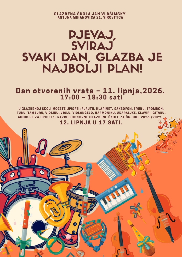 Veseli poziv na glazbu za djecu 8+